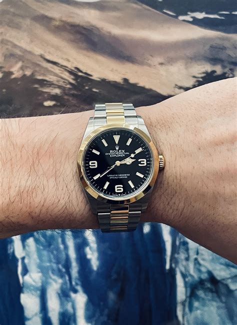 2 tone explorer rolex|Rolex explorer two tone review.